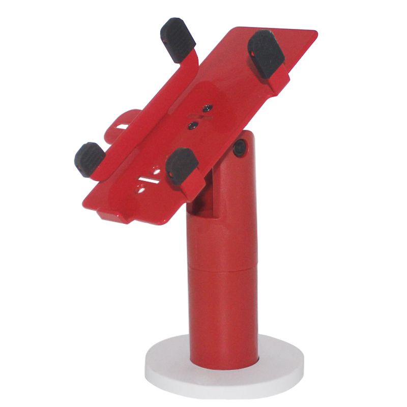 Red credit card holder rotatable pos card machine stand