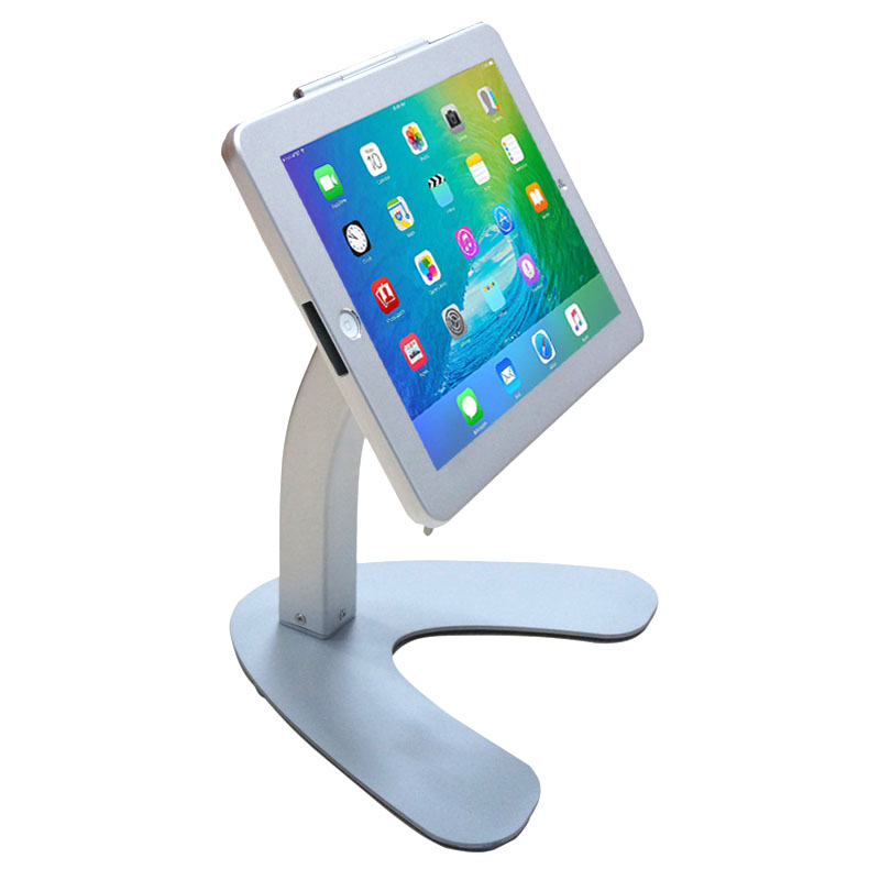 Universal Anti-theft Display Vertical Table Mount Adjustable Aluminum Alloy Tablet Table Stand for iPad 9.7