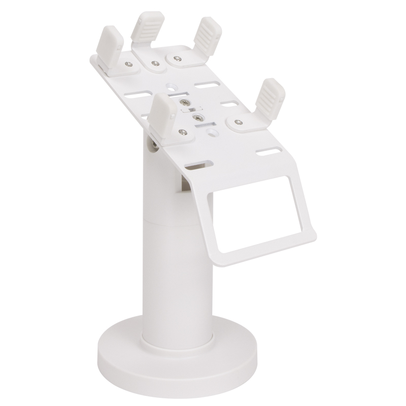 White design free adjustable pos terminal credit card holder 270 degree rotation pos system universal stand for bank